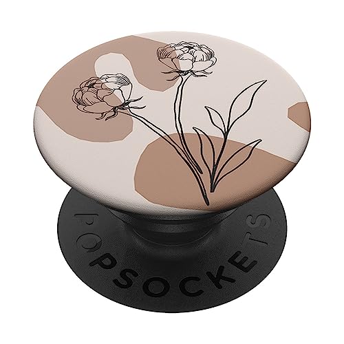 Boho Rose Blume Beige Terracotta Bohemian Ästhetische Frauen PopSockets Klebender PopGrip von BoredKoalas Boho Phone Case Gifts