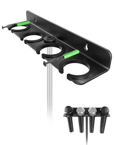 Borenbuir Multi-Mikrofonständer für Mikrofonständer Organizer für kabelgebundene und kabellose Mikrofone Wandhalterung oder Gummipolster für 5/8" oder 3/8" Gewinde Borenbuir Multi-Mikrofonständer für Mikrofonständer Organizer für kabelgebundene und kabellose Mikrofone Wandhalterung oder Gummipolster für 5/8" oder 3/8" Gewinde von Borenbuir