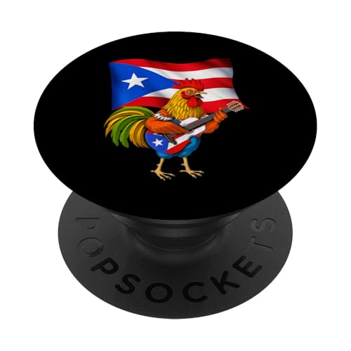 Hahn Flagge von Puerto Rico Puertorikanische Boricua PopSockets Klebender PopGrip Hahn Flagge von Puerto Rico Puertorikanische Boricua PopSockets Klebender PopGrip von Boricua Puerto Rico Taino Clothing