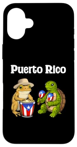 Puerto Ricanischer Frosch Schildkröte puertoricanische Hülle für iPhone 16 Plus Puerto Ricanischer Frosch Schildkröte puertoricanische Hülle für iPhone 16 Plus von Boricua Puerto Rico Taino Clothing