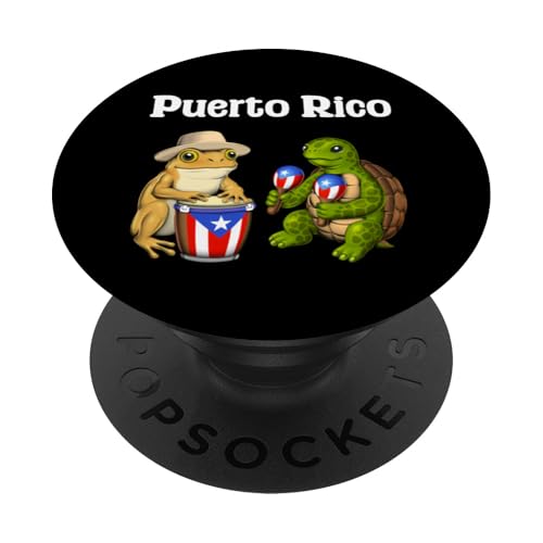 Puerto Ricanischer Frosch Schildkröte puertoricanische PopSockets Klebender PopGrip Puerto Ricanischer Frosch Schildkröte puertoricanische PopSockets Klebender PopGrip von Boricua Puerto Rico Taino Clothing
