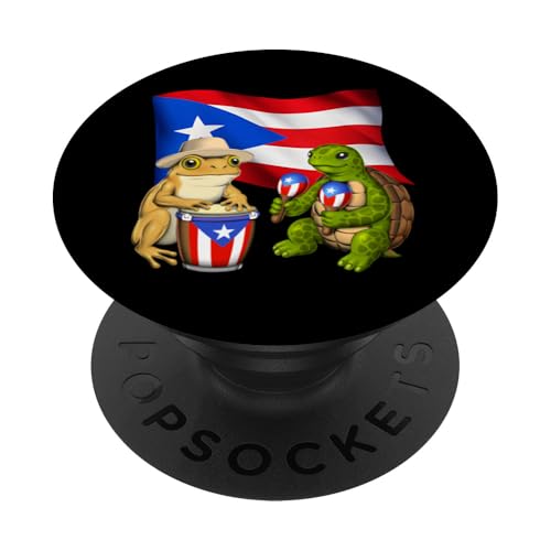 Puerto Ricanischer Frosch Schildkröte puertoricanische PopSockets Klebender PopGrip Puerto Ricanischer Frosch Schildkröte puertoricanische PopSockets Klebender PopGrip von Boricua Puerto Rico Taino Clothing