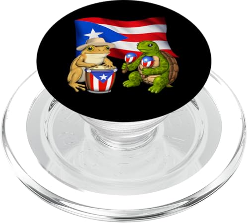 Puerto Ricanischer Frosch Schildkröte puertoricanische PopSockets PopGrip für MagSafe Puerto Ricanischer Frosch Schildkröte puertoricanische PopSockets PopGrip für MagSafe von Boricua Puerto Rico Taino Clothing