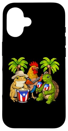 Puerto Ricanischer Frosch puertoricanische flagge stolzes Hülle für iPhone 16 von Boricua Puerto Rico Taino Clothing