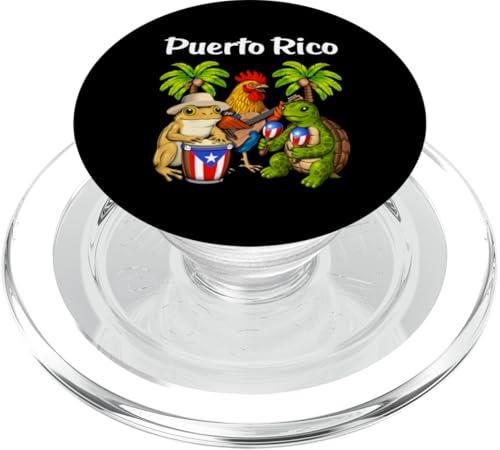 Puerto Ricanischer Frosch puertoricanische flagge stolzes PopSockets PopGrip für MagSafe von Boricua Puerto Rico Taino Clothing