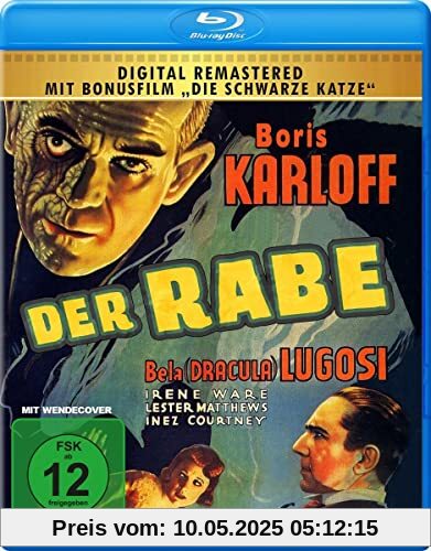 Der Rabe - in HD neu abgetastet (inkl. Bonusfilm Die schwarze Katze) [Blu-ray] von Boris Karloff