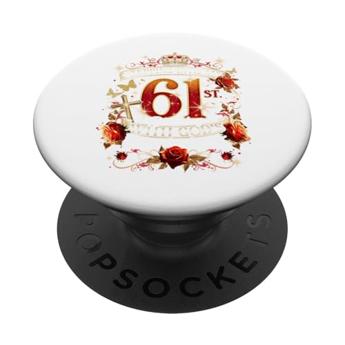Stepping Into My 61st Birthday With God’s Grace And Mercy PopSockets Klebender PopGrip Stepping Into My 61st Birthday With God’s Grace And Mercy PopSockets Klebender PopGrip von Born in 1964 with Grace