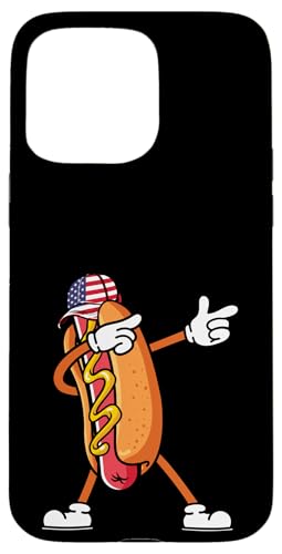 4. Juli Cookout Independence Day BBQ Dabbing Hot Dog Hülle für iPhone 15 Pro Max von Born to Grill Apparel.USA