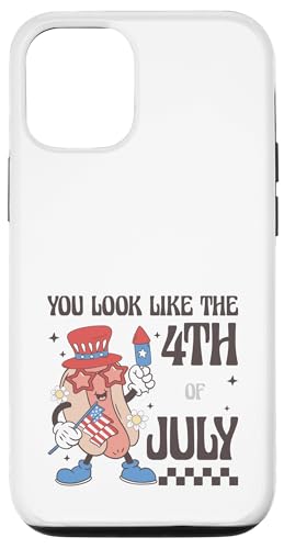 4. Juli Hot Dog für Cookouts Feuerwerk und USA Pride Hülle für iPhone 12/12 Pro von Born to Grill Apparel.USA