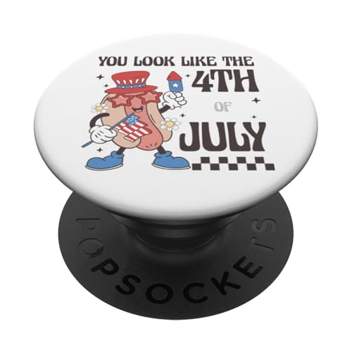 4. Juli Hot Dog für Cookouts Feuerwerk und USA Pride PopSockets Klebender PopGrip 4. Juli Hot Dog für Cookouts Feuerwerk und USA Pride PopSockets Klebender PopGrip von Born to Grill Apparel.USA
