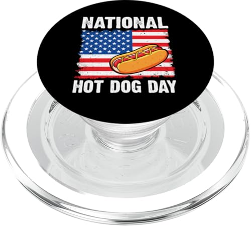 American Pride BBQ Party National Hot Dog Day Patriotisch PopSockets PopGrip für MagSafe von Born to Grill Apparel.USA