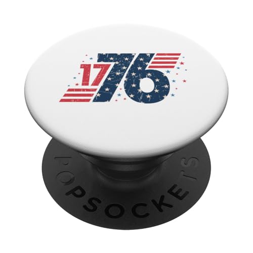 Amerikanische Flagge im Vintage-Stil, patriotische Unabhängigkeitstag, 4. Juli PopSockets Klebender PopGrip von Born to Grill Apparel.USA