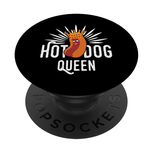 Crowned Hot Dog Queen | Lustige Royal Foodie Summer Cookouts PopSockets Klebender PopGrip von Born to Grill Apparel.USA