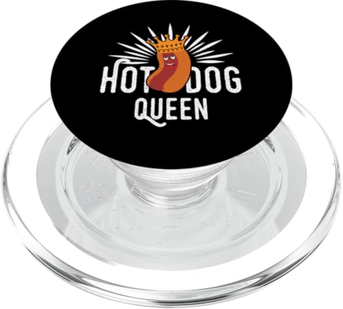 Crowned Hot Dog Queen | Lustige Royal Foodie Summer Cookouts PopSockets PopGrip für MagSafe von Born to Grill Apparel.USA