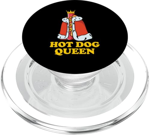 Crowned Hot Dog Queen | Lustige Royal Foodie Summer Cookouts PopSockets PopGrip für MagSafe von Born to Grill Apparel.USA