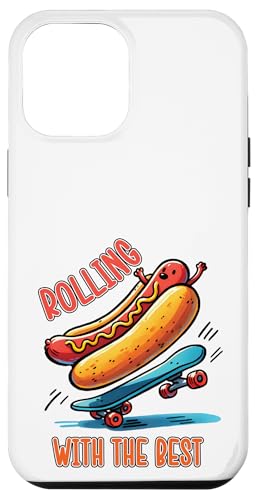 Epic Skate Hot Dog Skateboard Rolling mit bestem Grillessen Hülle für iPhone 12 Pro Max von Born to Grill Apparel.USA