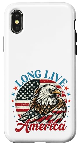 Freedom Pride Patriotic 4th Of Juli Long Live America Eagle Hülle für iPhone X/XS von Born to Grill Apparel.USA