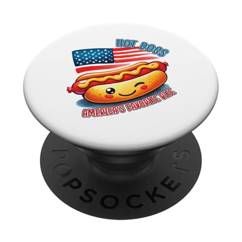Hot Dog Amerikanische Flagge Patriotische Unabhängigkeit Tag 4. Juli PopSockets Klebender PopGrip Hot Dog Amerikanische Flagge Patriotische Unabhängigkeit Tag 4. Juli PopSockets Klebender PopGrip von Born to Grill Apparel.USA