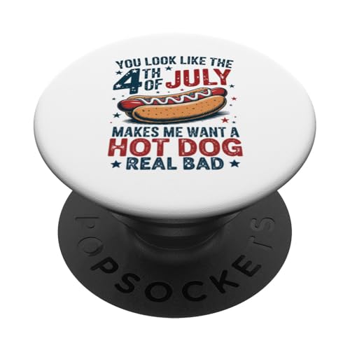 Lebensmittelliebhaber, die Sie aussehen wie der 4. Juli für Grillparty PopSockets Klebender PopGrip von Born to Grill Apparel.USA