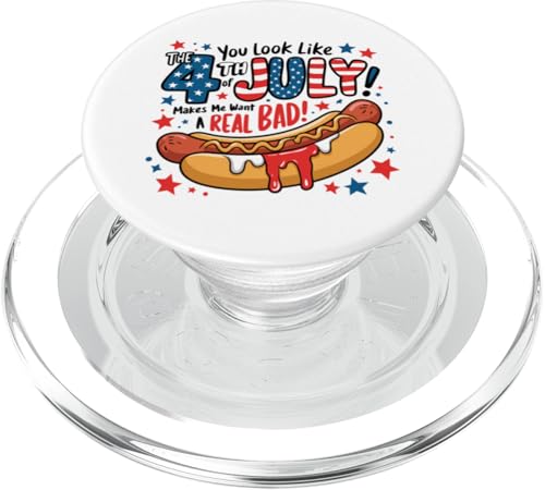Lebensmittelliebhaber, die Sie aussehen wie der 4. Juli für Grillparty PopSockets PopGrip für MagSafe von Born to Grill Apparel.USA