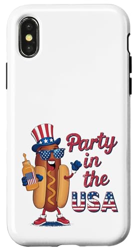 Lustiger patriotischer Hot Dog | Cute Hot Dog American BBQ Party Hülle für iPhone X/XS Lustiger patriotischer Hot Dog | Cute Hot Dog American BBQ Party Hülle für iPhone X/XS von Born to Grill Apparel.USA