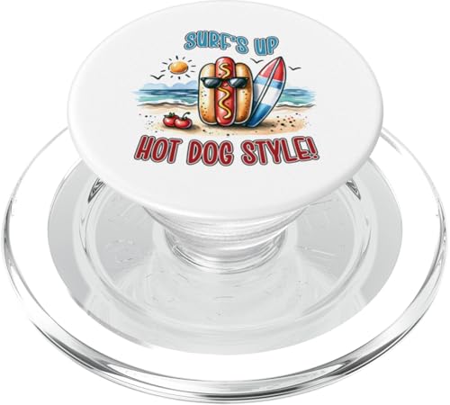 Patriotischer BBQ Beach Surfer Humor Surf's Up Hot Dog Style PopSockets PopGrip für MagSafe Patriotischer BBQ Beach Surfer Humor Surf's Up Hot Dog Style PopSockets PopGrip für MagSafe von Born to Grill Apparel.USA