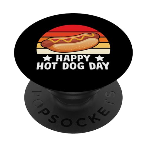 Retro Sunset BBQ Sommer Picknick & Grillen Happy Hot Dog Day PopSockets Klebender PopGrip Retro Sunset BBQ Sommer Picknick & Grillen Happy Hot Dog Day PopSockets Klebender PopGrip von Born to Grill Apparel.USA