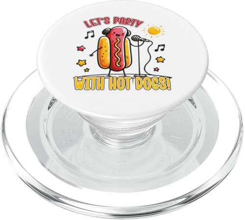 Rock and Roll Hot Dog Kostüm Musikalische Feinschmecker Grillliebhaber PopSockets PopGrip für MagSafe von Born to Grill Apparel.USA