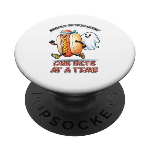 Spooky Fitness Wortspiel Lustiger Halloween-Geist und Hot Dog Läufer PopSockets Klebender PopGrip Spooky Fitness Wortspiel Lustiger Halloween-Geist und Hot Dog Läufer PopSockets Klebender PopGrip von Born to Grill Apparel.USA