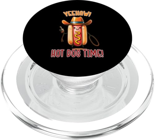 Süßer Cowboy-Wilder Westen-Grill, Grill, Kochen, Essensliebhaber, Hot Dog PopSockets PopGrip für MagSafe von Born to Grill Apparel.USA