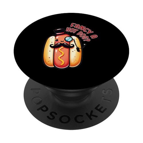 Süßer Dapper Hot Dog für Grillmeister, Grill- und Feinschmecker-Liebhaber PopSockets Klebender PopGrip von Born to Grill Apparel.USA