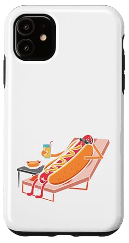 Süßes Sun's Out Buns Out Lustiges Hotdog-Sommer-Foodie am Pool Hülle für iPhone 11 von Born to Grill Apparel.USA