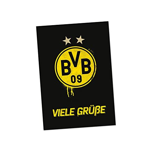 Borussia Dortmund BVB Grußkarte *** Viele Grüße *** von Borussia Dortmund