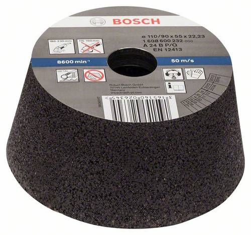 Bosch Accessories 1608600232 Schleiftopf, konisch-Metall/Guss 90 mm, 110 mm, 55 mm, 24 1St. von Bosch Accessories