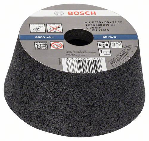 Bosch Accessories 1608600240 Schleiftopf, konisch-Stein/Beton 90 mm, 110 mm, 55 mm, 36 1St. von Bosch Accessories