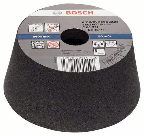 Bosch Accessories 1608600241 Schleiftopf, konisch-Stein/Beton 90 mm, 110 mm, 55 mm, 60 1St. von Bosch Accessories