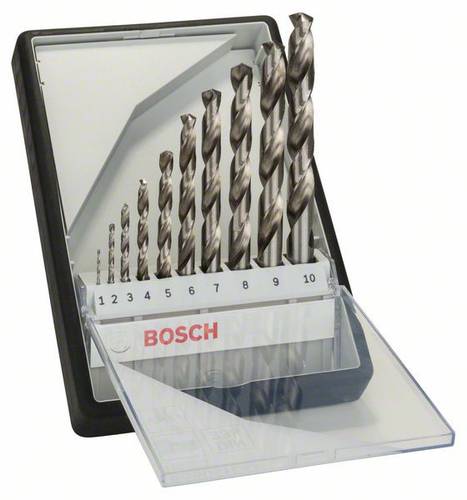 Bosch Accessories 2607010535 HSS Metall-Spiralbohrer-Set 10teilig geschliffen DIN 338 Zylinderschaft von Bosch Accessories