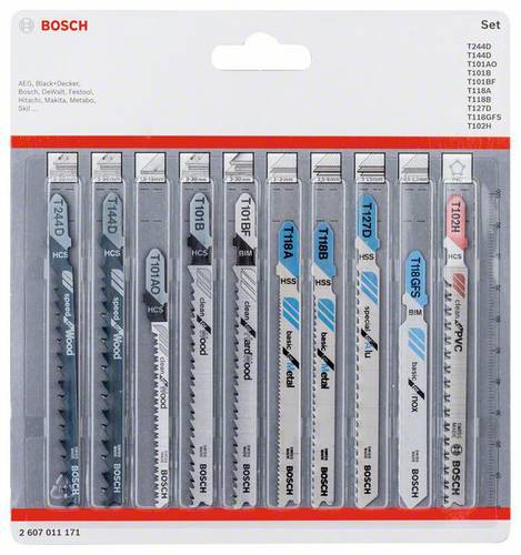 Bosch Accessories 2607011171 Stichsägeblatt-Set All in One, 10-teilig 10St. von Bosch Accessories