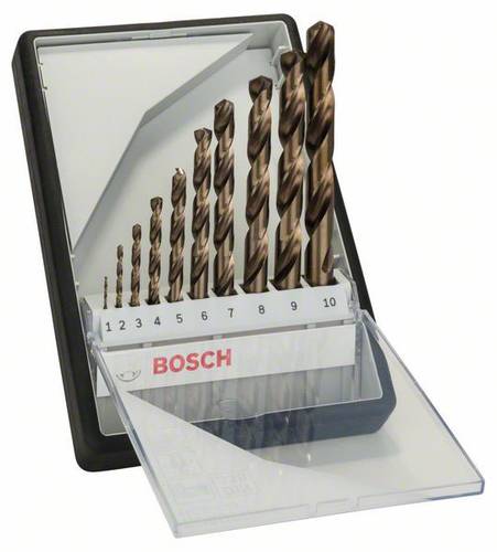 Bosch Accessories 2607019925 HSS Metall-Spiralbohrer-Set 10teilig Cobalt DIN 338 Zylinderschaft 1 Se von Bosch Accessories