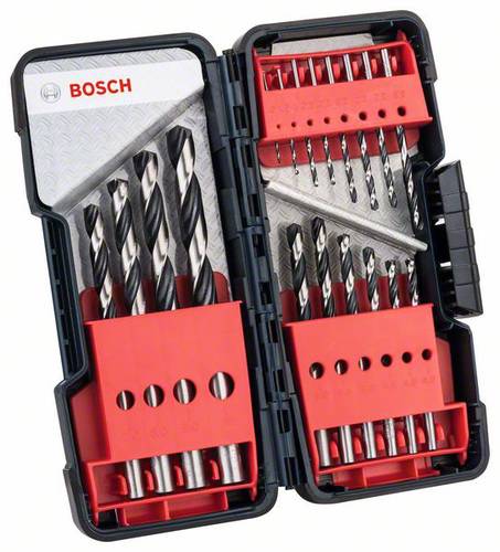 Bosch Accessories 2608577350 HSS Metall-Spiralbohrer-Set 18teilig DIN 338 Zylinderschaft 1 Set von Bosch Accessories