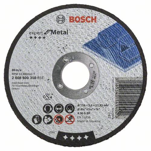 Bosch Accessories 2608600318 2608600318 Trennscheibe gerade 115mm Stahl von Bosch Accessories