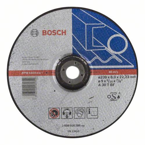 Bosch Accessories 2608600386 Schruppscheibe gekröpft 230mm 1 St. Stahl von Bosch Accessories