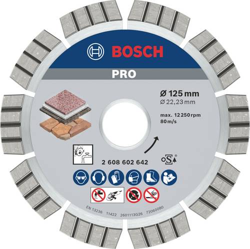 Bosch Accessories 2608602642 Diamanttrennscheibe Durchmesser 125mm 1St. Bosch Accessories 2608602642 Diamanttrennscheibe Durchmesser 125mm 1St. von Bosch Accessories