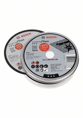 Bosch Accessories 2608603254 2608603254 Trennscheibe gerade 115mm 1 St. Stahl von Bosch Accessories