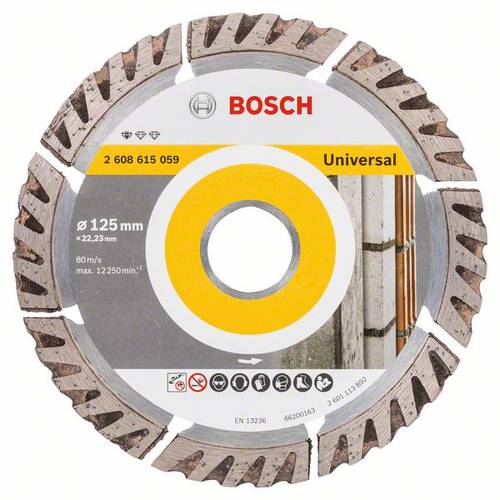 Bosch Accessories 2608615059 Standard for Universal Speed Diamanttrennscheibe Durchmesser 125mm Bohr von Bosch Accessories