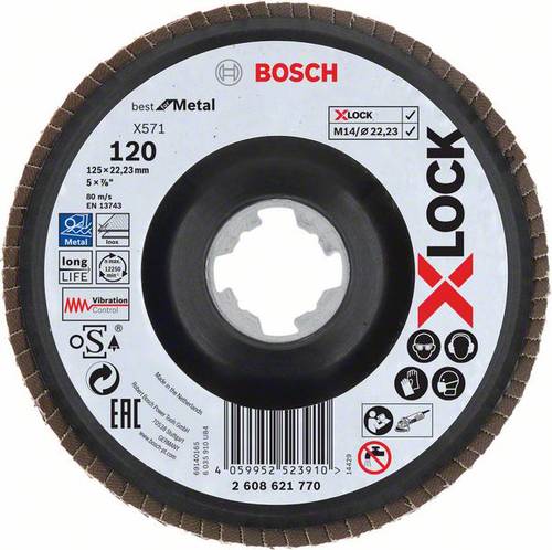 Bosch Accessories 2608621770 X-LOCK Fächerschleifscheibe Durchmesser 125mm 1St. von Bosch Accessories