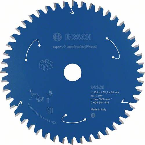Bosch Accessories 2608644549 Kreissägeblatt 165 x 20mm Zähneanzahl: 48 1St. Bosch Accessories 2608644549 Kreissägeblatt 165 x 20mm Zähneanzahl: 48 1St. von Bosch Accessories