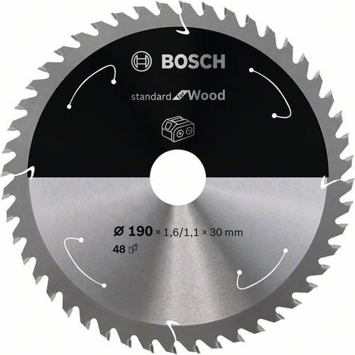 Bosch Accessories 2608837710 Hartmetall Kreissägeblatt 190 x 30mm Zähneanzahl: 48 1St. von Bosch Accessories