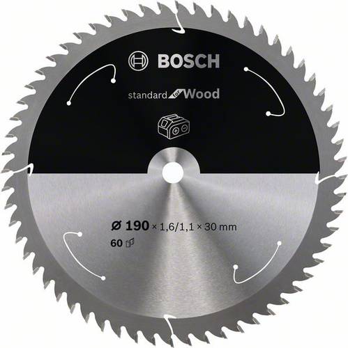 Bosch Accessories 2608837711 Hartmetall Kreissägeblatt 190 x 30mm Zähneanzahl: 60 1St. von Bosch Accessories