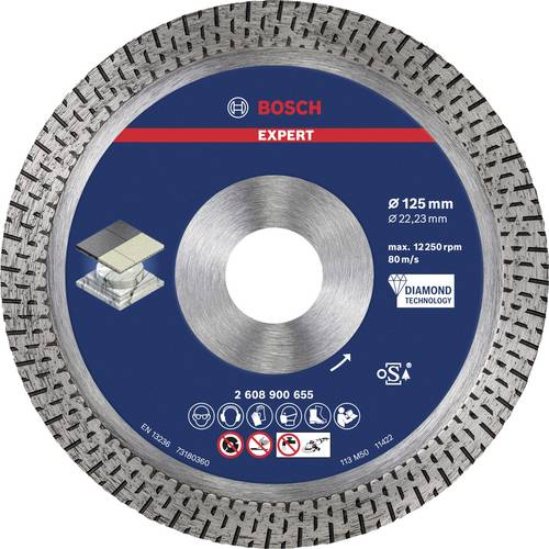 Bosch Accessories 2608900655 EXPERT HardCeramic Diamanttrennscheibe Durchmesser 125mm Bohrungs-Ø 22 Bosch Accessories 2608900655 EXPERT HardCeramic Diamanttrennscheibe Durchmesser 125mm Bohrungs-Ø 22 von Bosch Accessories
